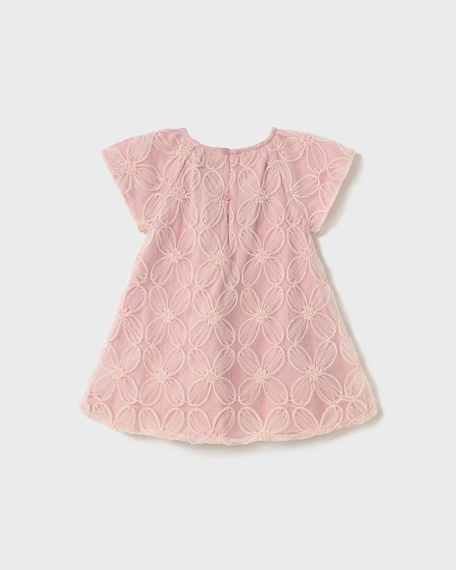 Abito neonata Mayoral tulle ricamo rosa Mayoral Rosato