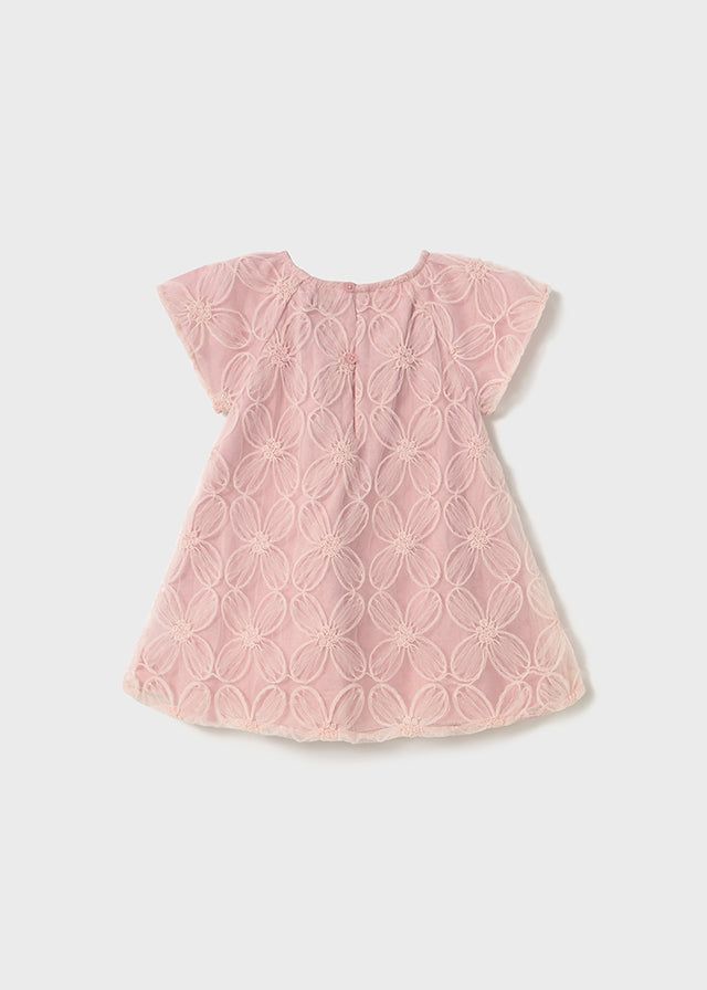 Abito neonata Mayoral tulle ricamo rosa Mayoral Rosato