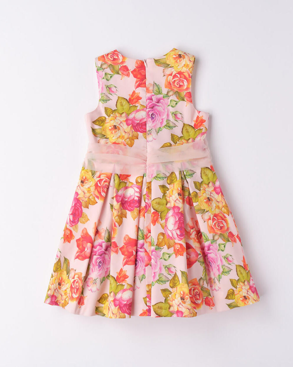 Abito rosa floreale bambina iDO con fiocco in tulle iDO Rosa