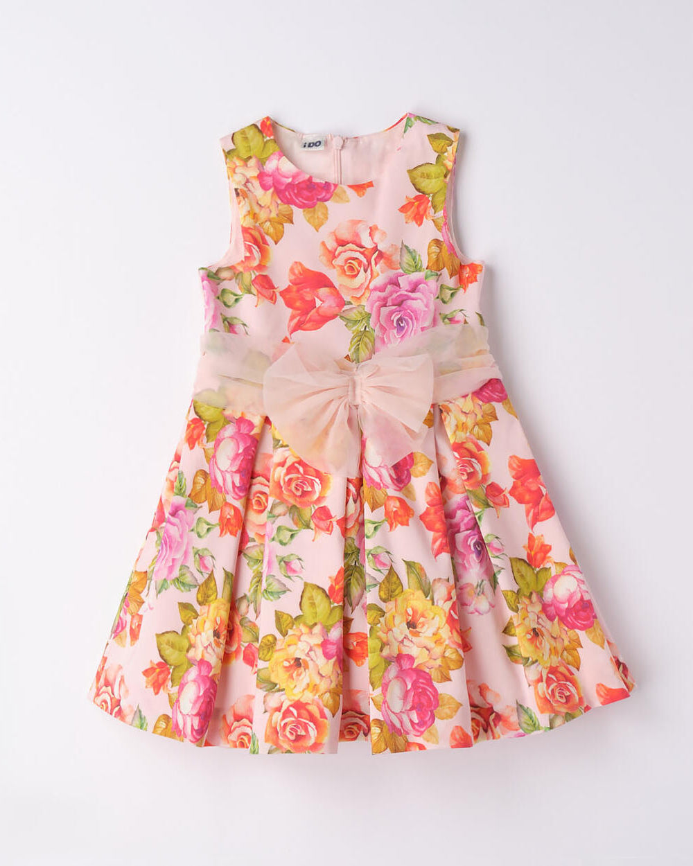 Abito rosa floreale bambina iDO con fiocco in tulle iDO Rosa