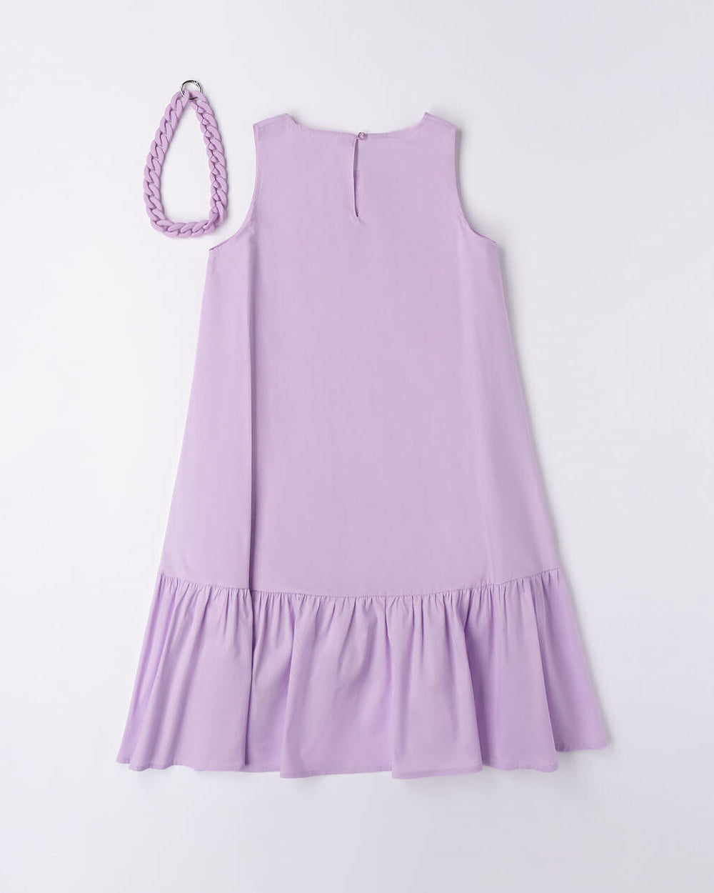 Abito smanicato con collana ragazza iDO tinta unita lilla iDO Lilla