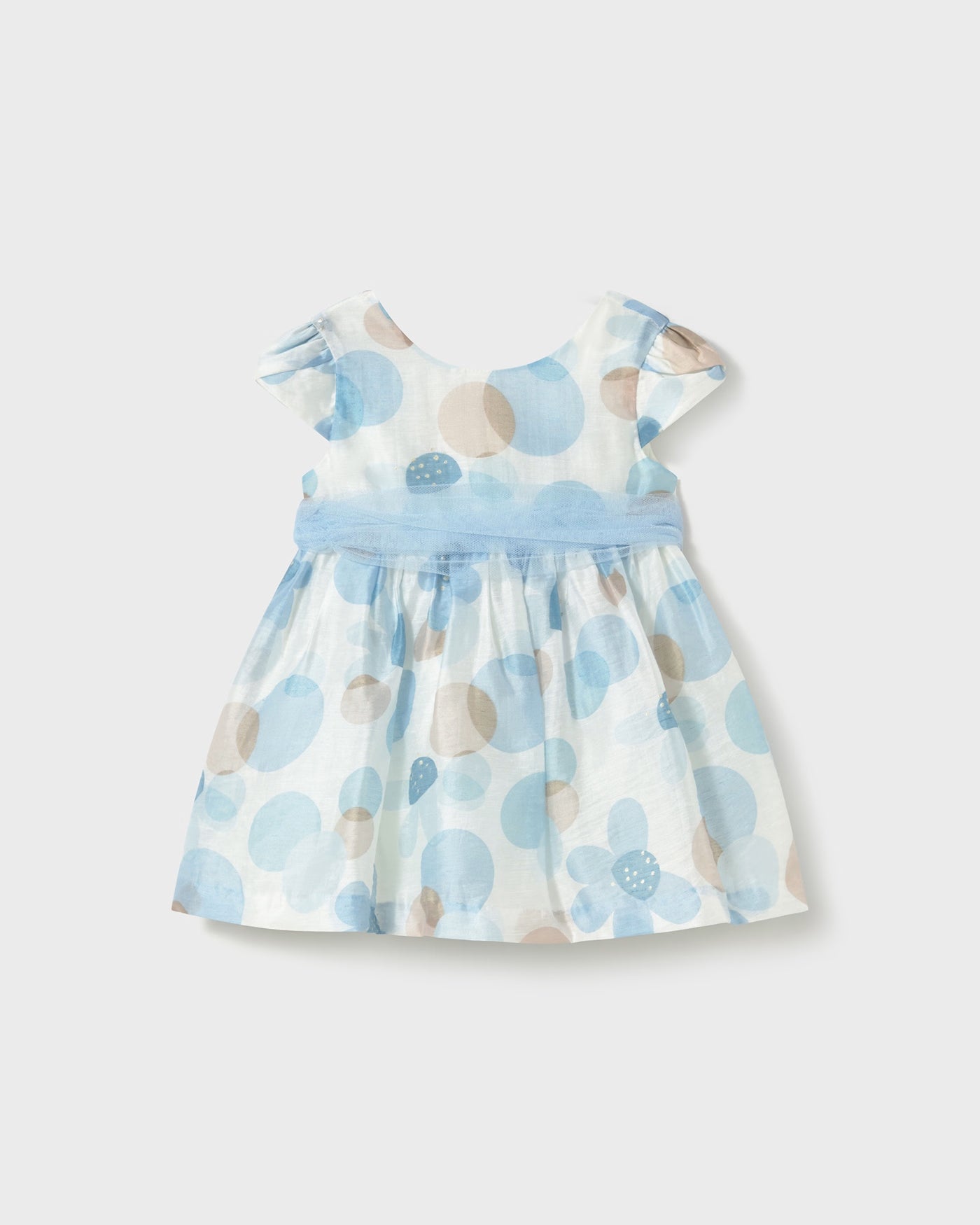 Abito stampato con fusciacca tulle neonata Mayoral azzurro floreale Mayoral Azzurro