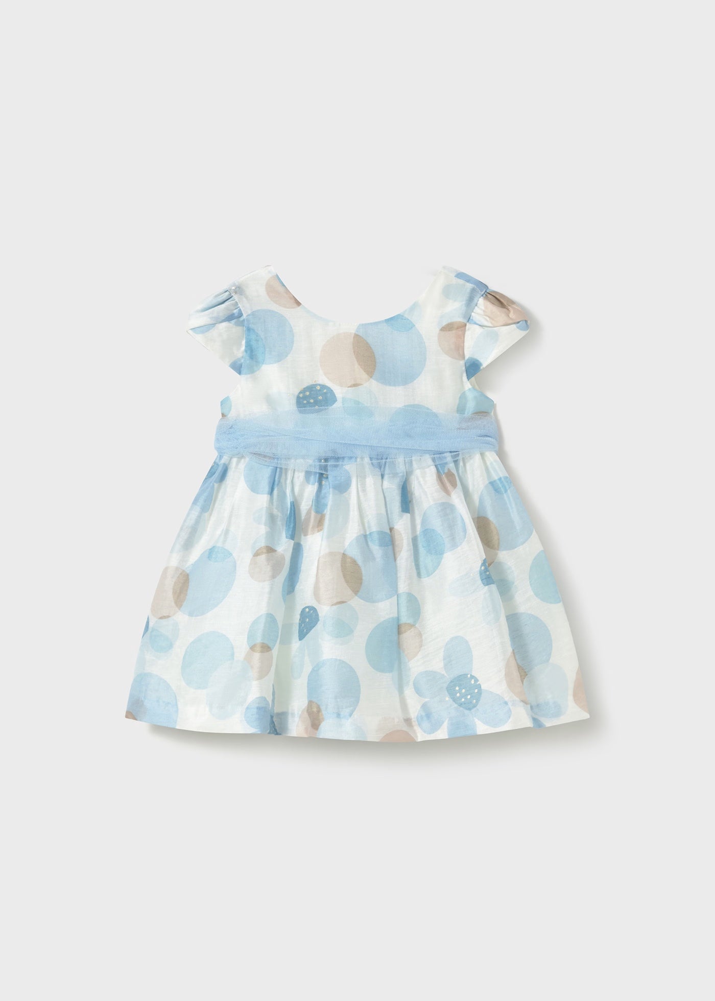 Abito stampato con fusciacca tulle neonata Mayoral azzurro floreale Mayoral Azzurro