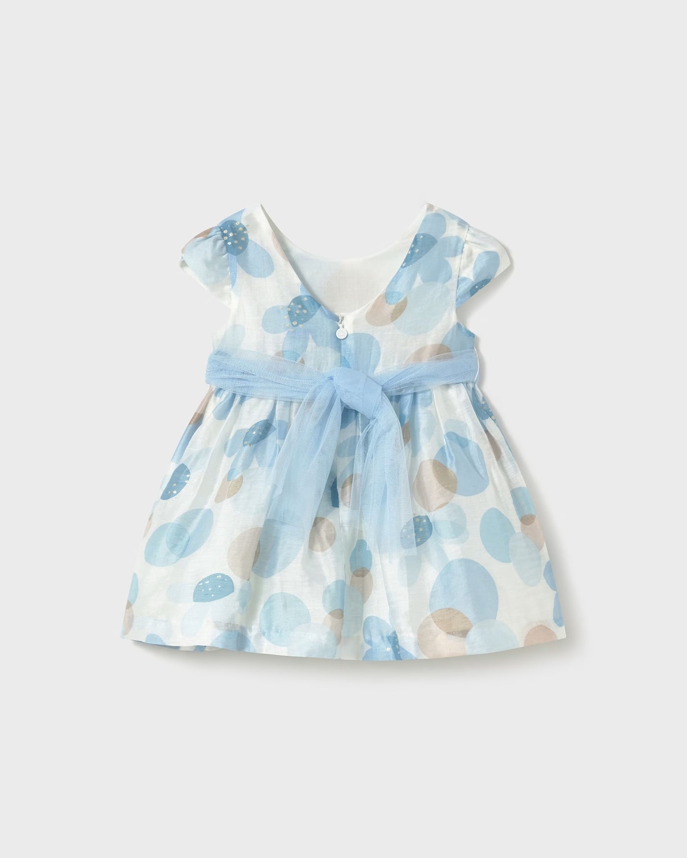 Abito stampato con fusciacca tulle neonata Mayoral azzurro floreale Mayoral Azzurro