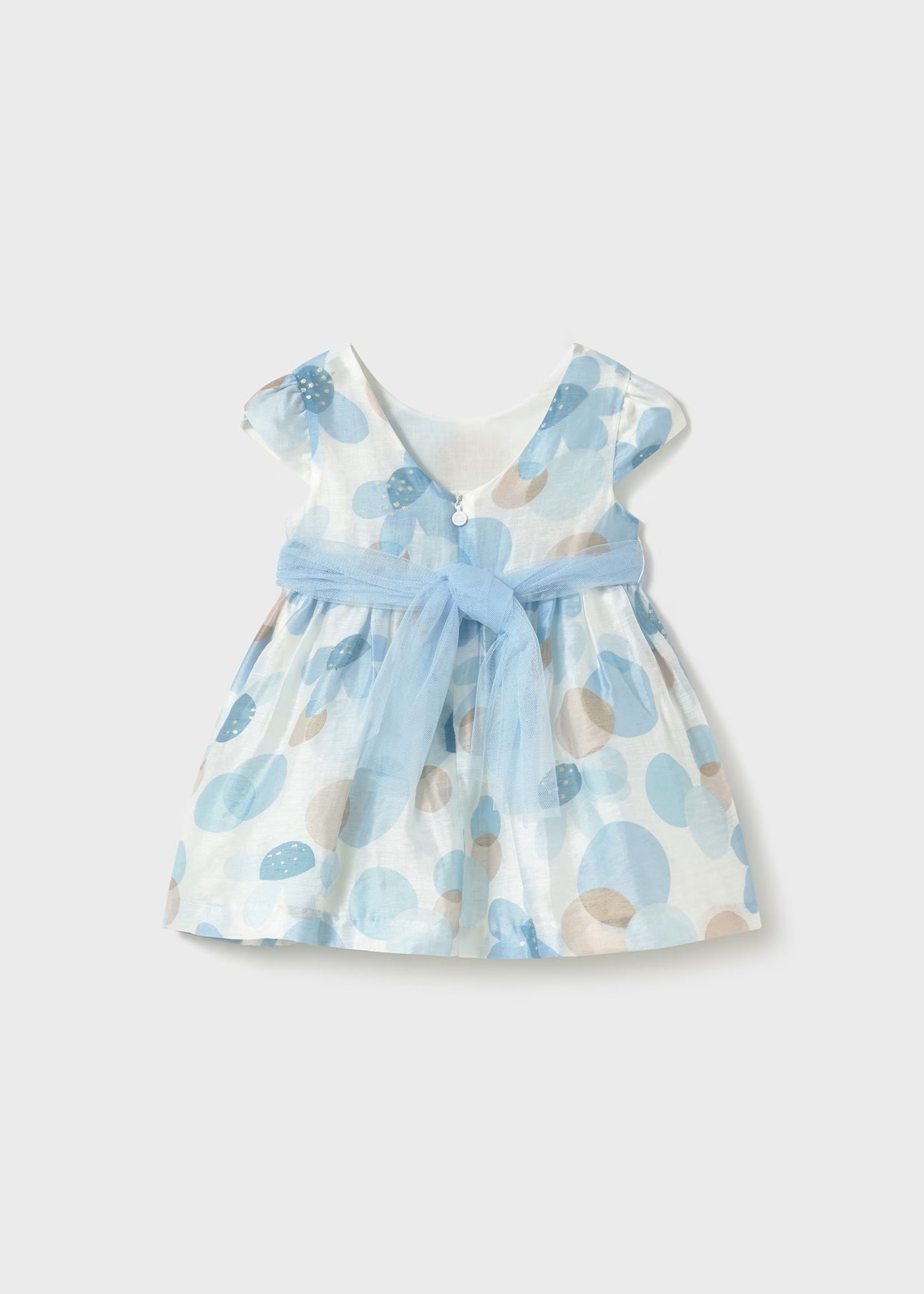 Abito stampato con fusciacca tulle neonata Mayoral azzurro floreale Mayoral Azzurro