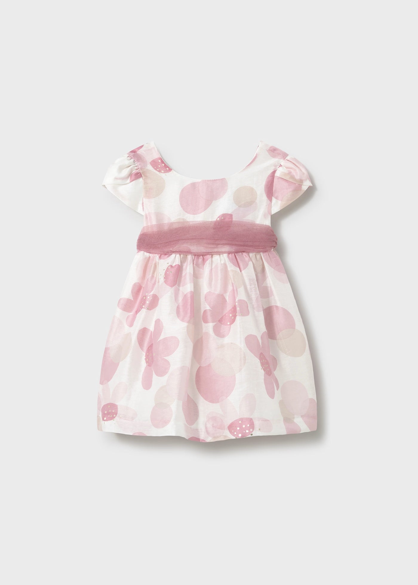 Abito stampato con fusciacca tulle neonata Mayoral rosa floreale Mayoral Rosa