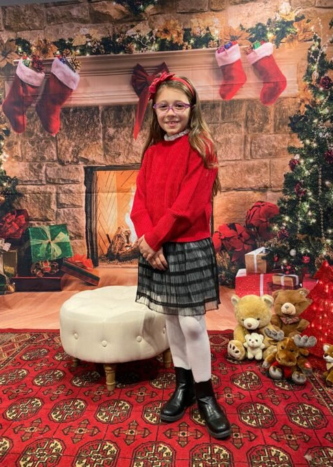 Abito tricot 2 pezzi bambina Mayoral rosso - ErreGiModaBimbo