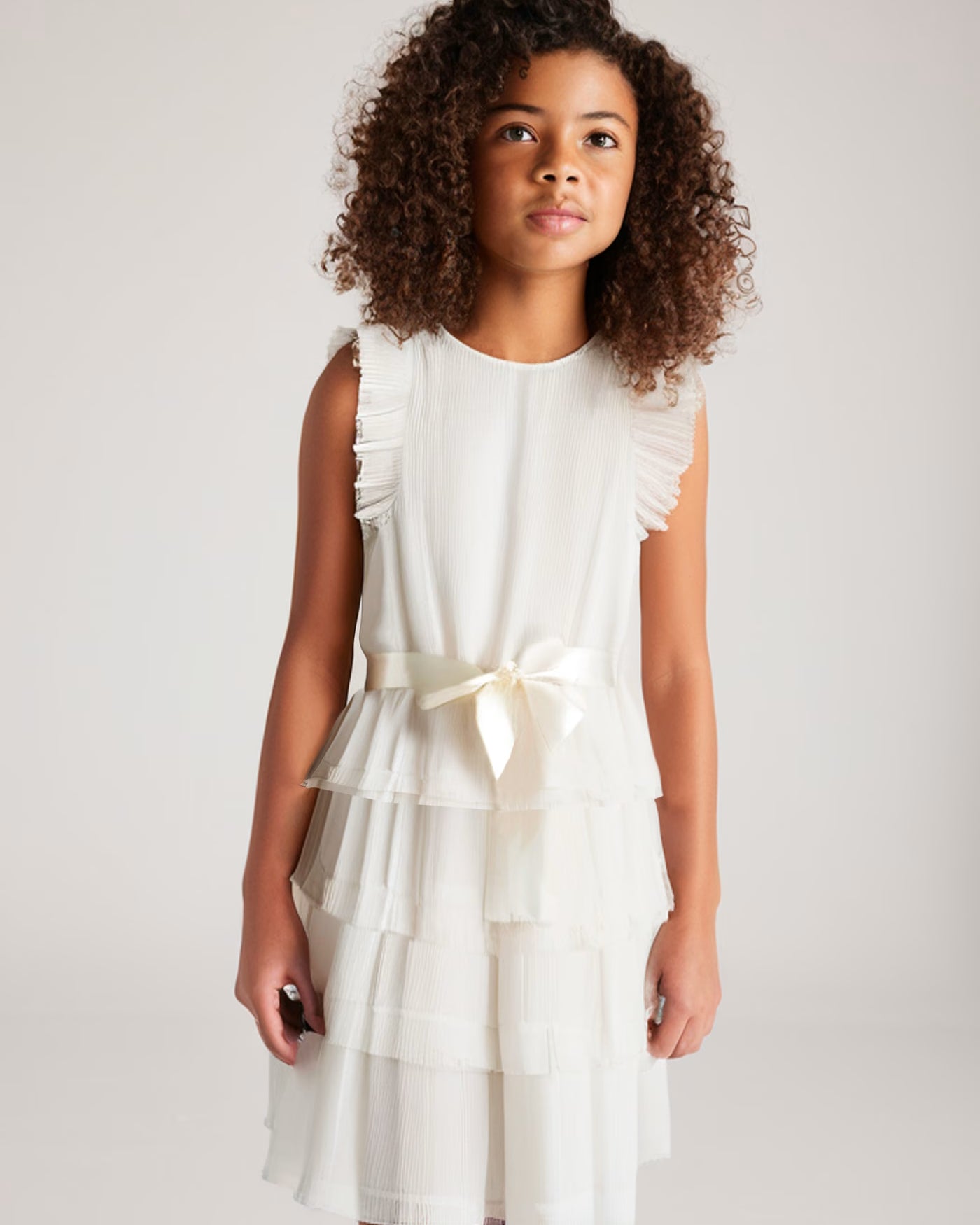 Abito tulle con volant ragazza Mayoral panna Mayoral Panna