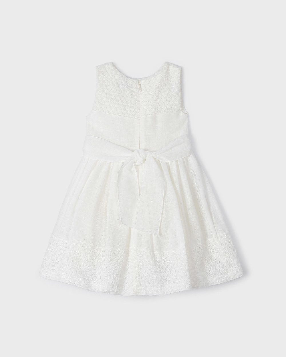 Abito guipure effetto lino bambina Mayoral bianco fiore Mayoral 2 Anni 92cm