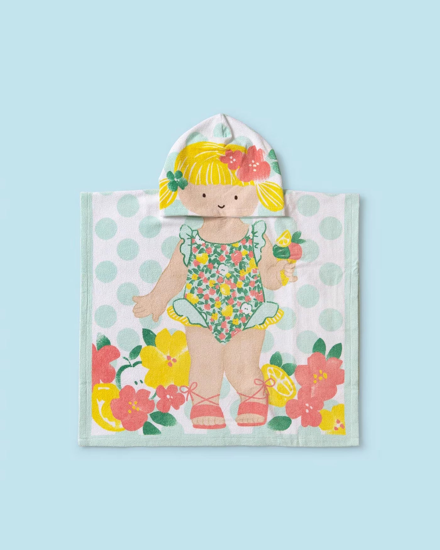 Asciugamano poncho con cappuccio 100% cotone neonata Bimba Flower Mayoral Default Title