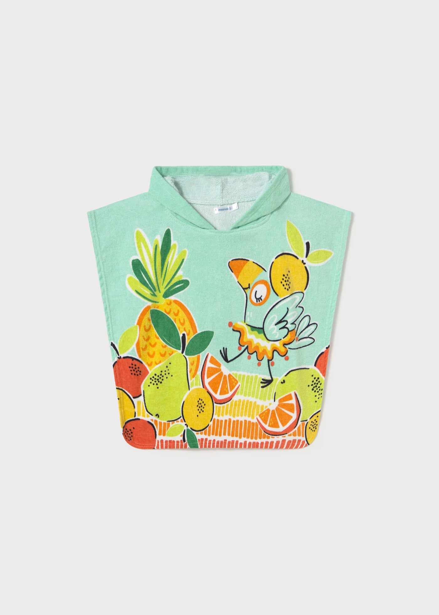 Asciugamano poncho con cappuccio 100% Cotone neonata Mayoral acqua frutta Mayoral