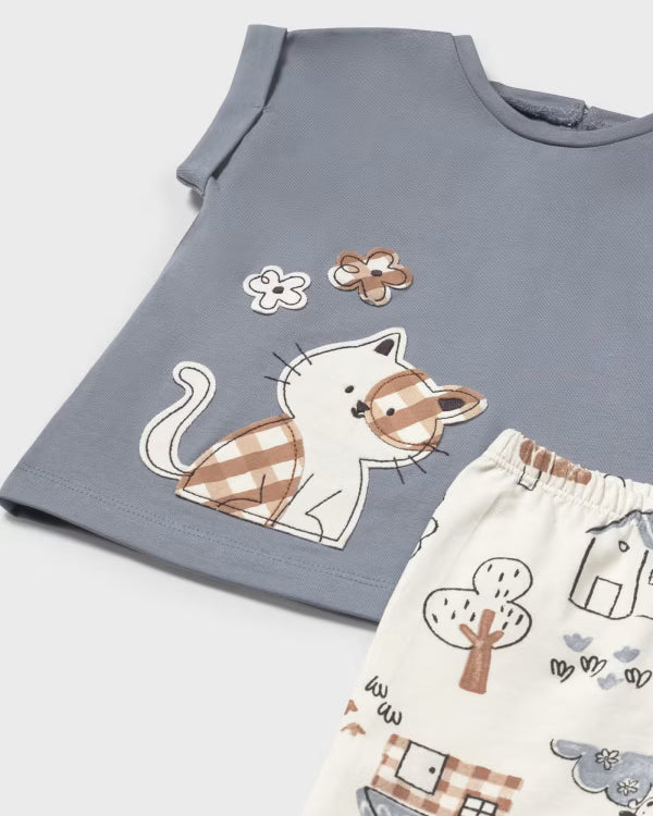 Completo leggings e maglietta neonata Mayoral gatto Mayoral Grigio