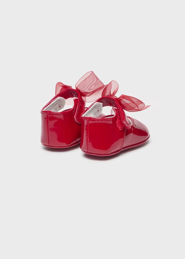 Ballerine fiocco neonata Mayoral Newborn rosso lucido - ErreGiModaBimbo