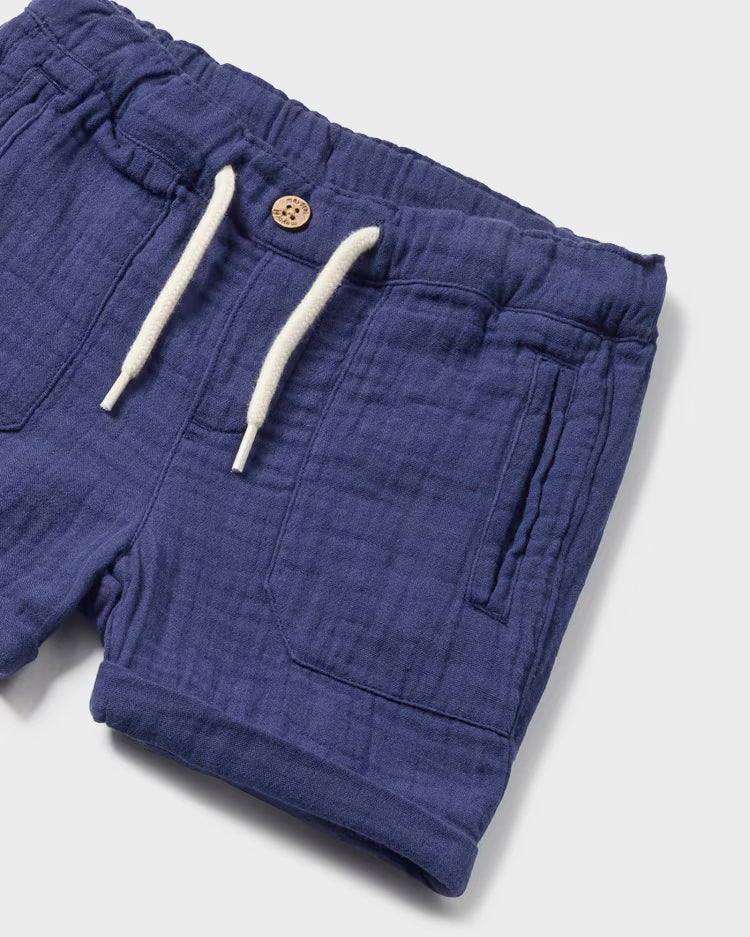 Bermudacoulisse fresco cotone neonato Mayoral blu Mayoral Blu