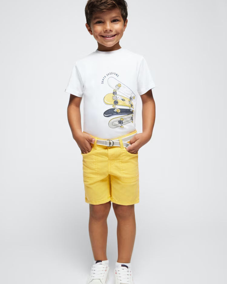 Bermuda con cintura freco cotone bambino Mayoral giallo Mayoral Giallo