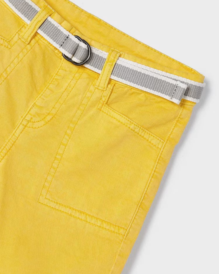 Bermuda con cintura freco cotone bambino Mayoral giallo Mayoral Giallo