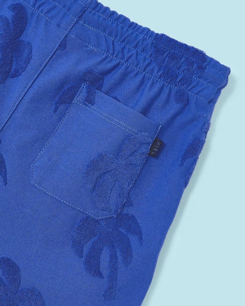 Bermuda coulisse bambino Mayoral blu Palme bassorilievo Mayoral Blu