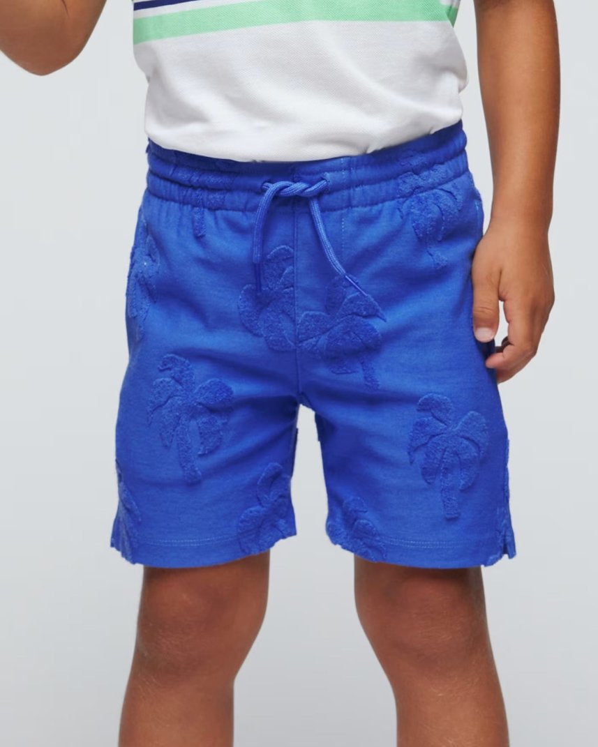 Bermuda coulisse bambino Mayoral blu Palme bassorilievo Mayoral Blu