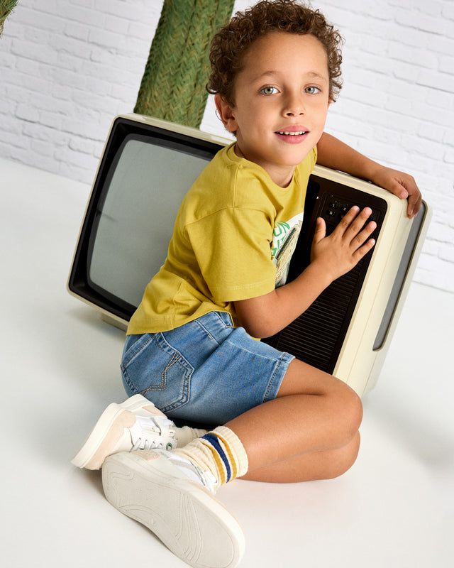 Bermuda jeans vita coulisse bambino Mayoral chiaro Mayoral Azzurro