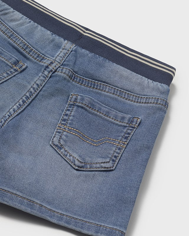 Bermuda jeans vita elasticizzata neonato Mayoral blu medio Mayoral Blu