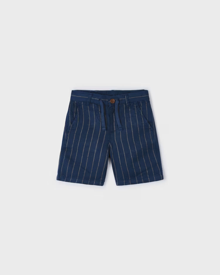 Bermuda in lino bambino Mayoral righe blu indaco Mayoral Indaco