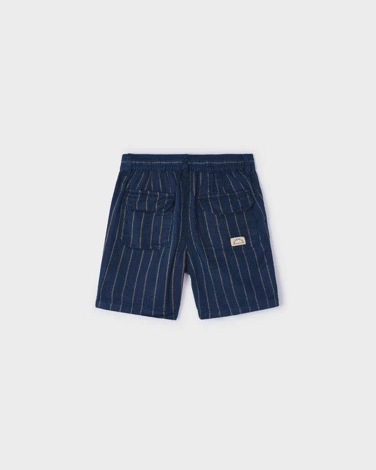 Bermuda in lino bambino Mayoral righe blu indaco Mayoral Indaco