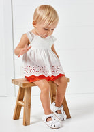 Bermuda neonata Mayoral Lyocell Tencel™ arancio - ErreGiModaBimbo