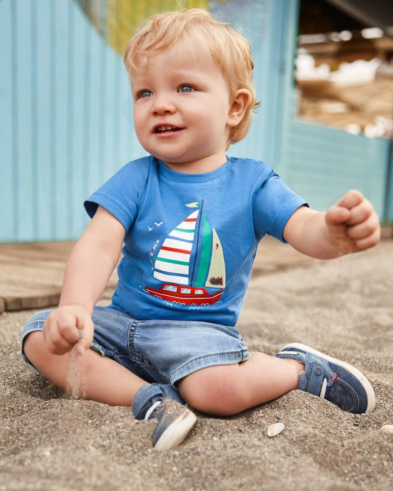 Bermuda neonato Mayoral jeans blu - ErreGiModaBimbo