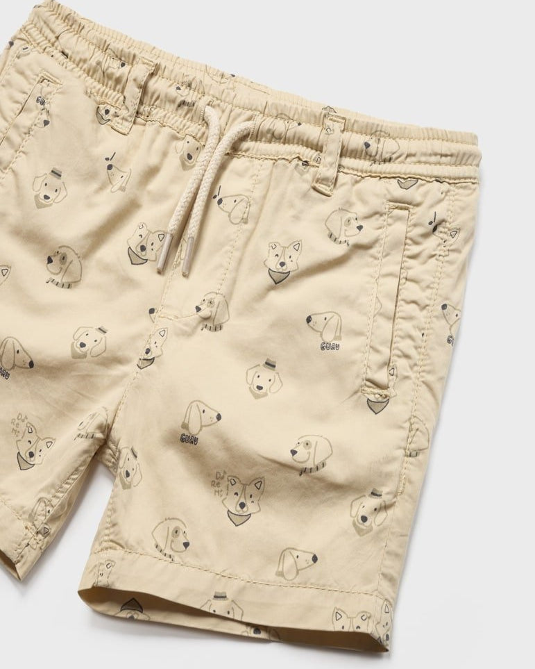 Bermuda neonato Mayoral vita regolabile stampato Beige - ErreGiModaBimbo