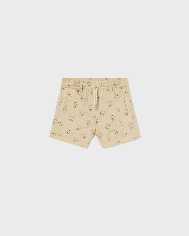 Bermuda neonato Mayoral vita regolabile stampato Beige - ErreGiModaBimbo
