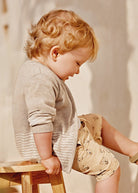 Bermuda neonato Mayoral vita regolabile stampato Beige - ErreGiModaBimbo