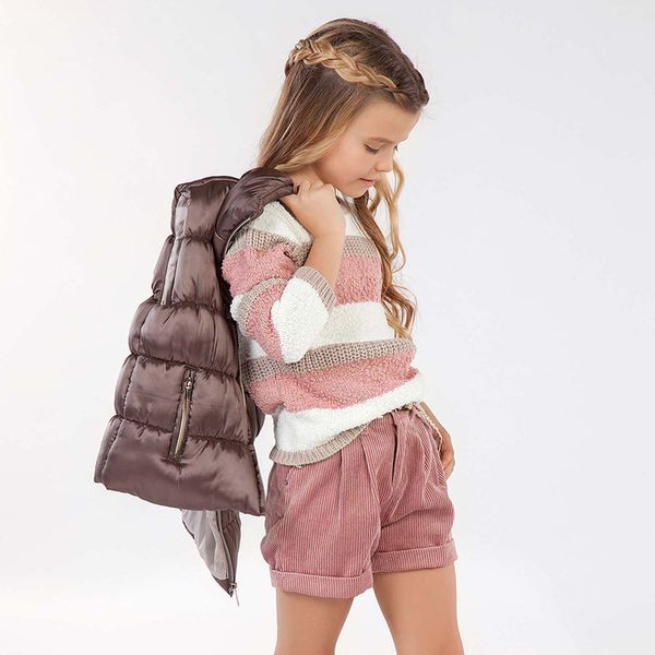 Bermuda ragazza Mayoral velluto rosato - ErreGiModaBimbo