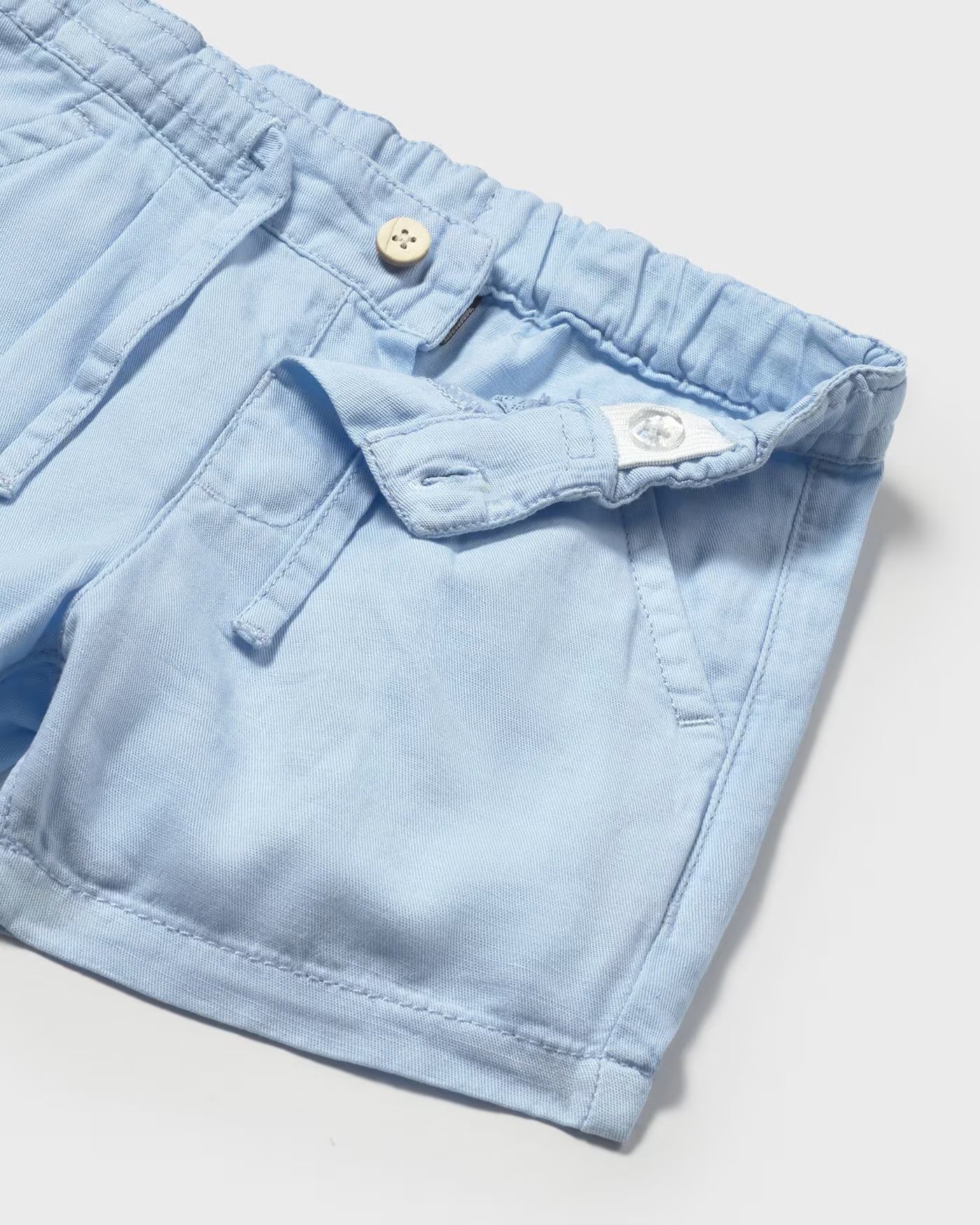 Bermuda relax con lino neonato Mayoral azzurro cielo Mayoral Azzurro