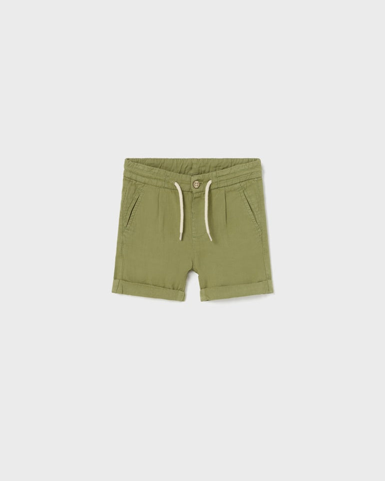Bermuda relax neonato Mayoral vita regolabile lino verde - ErreGiModaBimbo