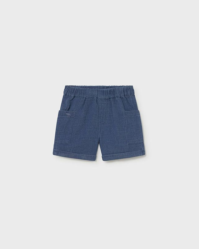Bermuda neonato Mayoral in morbida bambula blu jeans Mayoral 6 Mesi 68cm