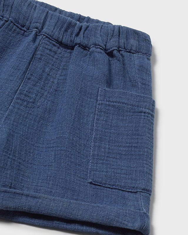 Bermuda neonato Mayoral in morbida bambula blu jeans Mayoral 6 Mesi 68cm