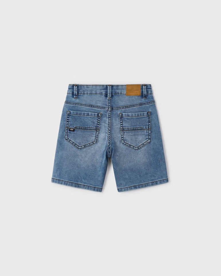 Bermuda soft jeans chiaro con vita regolabile bambino Mayoral - ErreGiModaBimbo