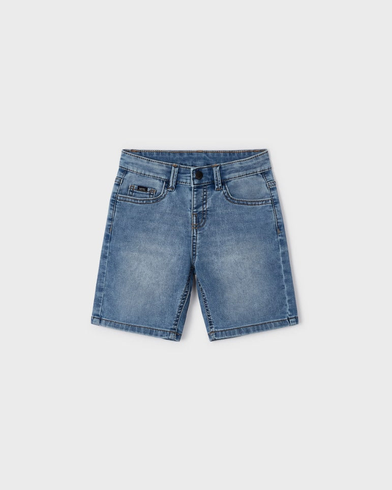 Bermuda soft jeans chiaro con vita regolabile bambino Mayoral - ErreGiModaBimbo