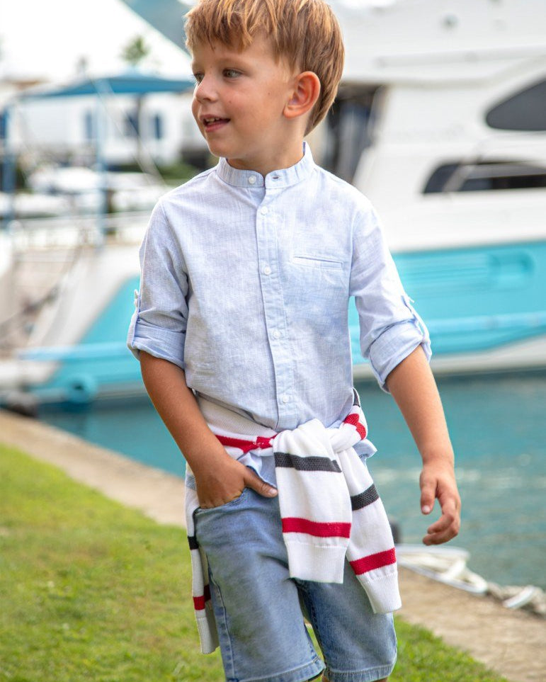 Bermuda soft jeans chiaro denim cotone bambino Mayoral - ErreGiModaBimbo