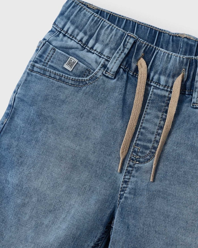 Bermuda soft jeans chiaro denim cotone bambino Mayoral - ErreGiModaBimbo