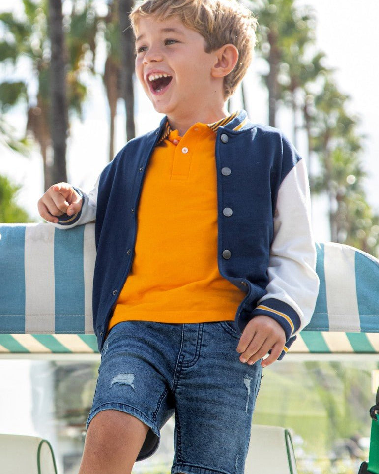 Bermuda soft jeans scuro denim cotone bambino Mayoral - ErreGiModaBimbo