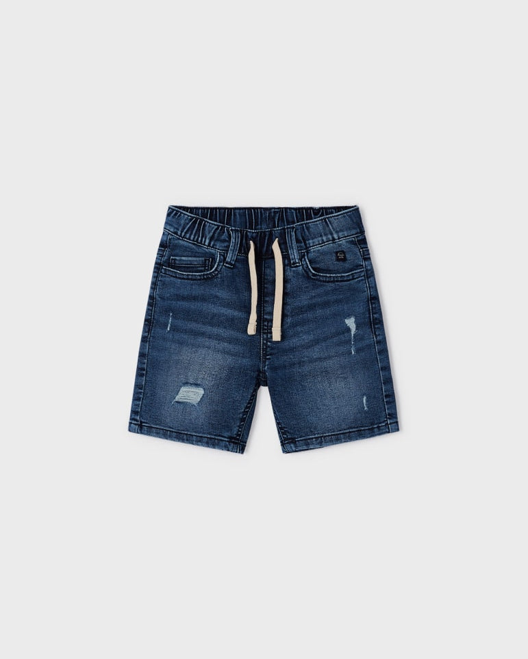 Bermuda soft jeans scuro denim cotone bambino Mayoral - ErreGiModaBimbo