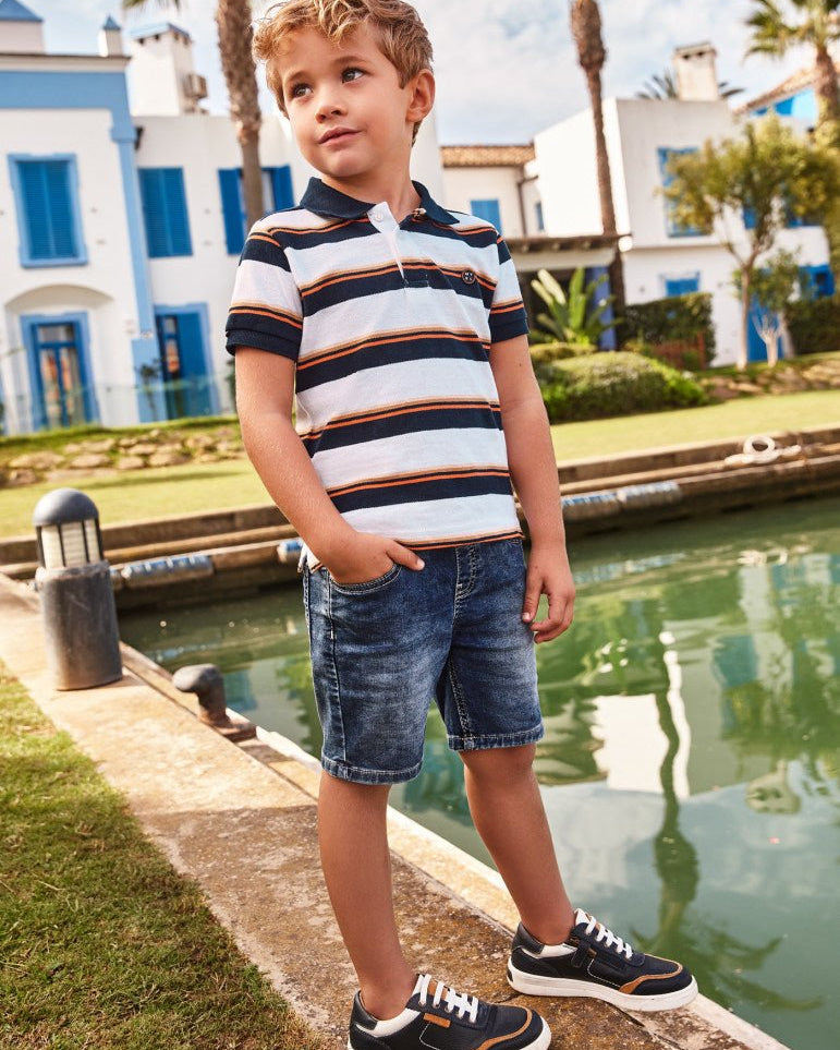 Bermuda soft jeasn denim cotone sostenibile bambino Mayoral - ErreGiModaBimbo