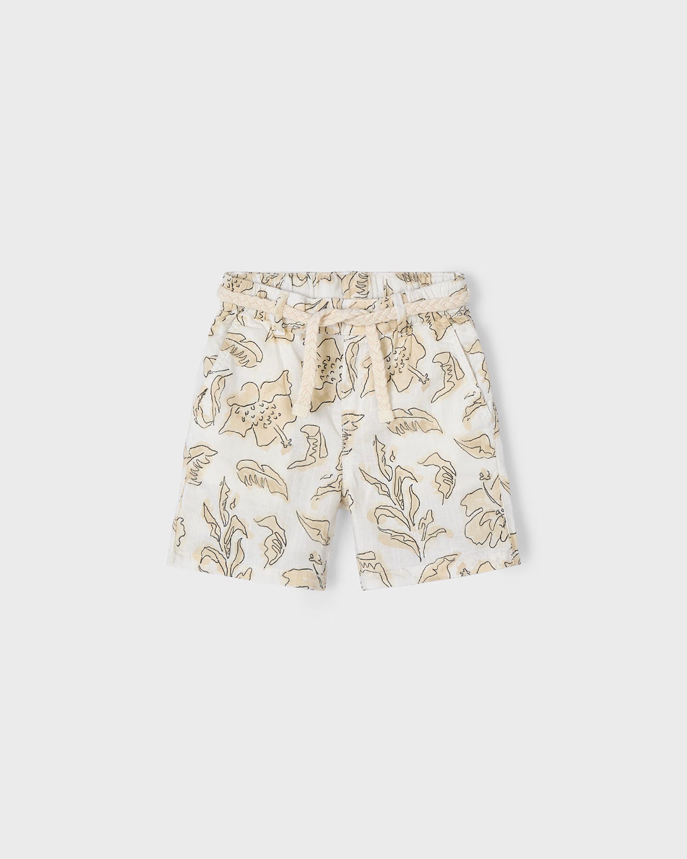 Bermuda stampato bambino Mayoral beige fantasia con cintura Mayoral Beige