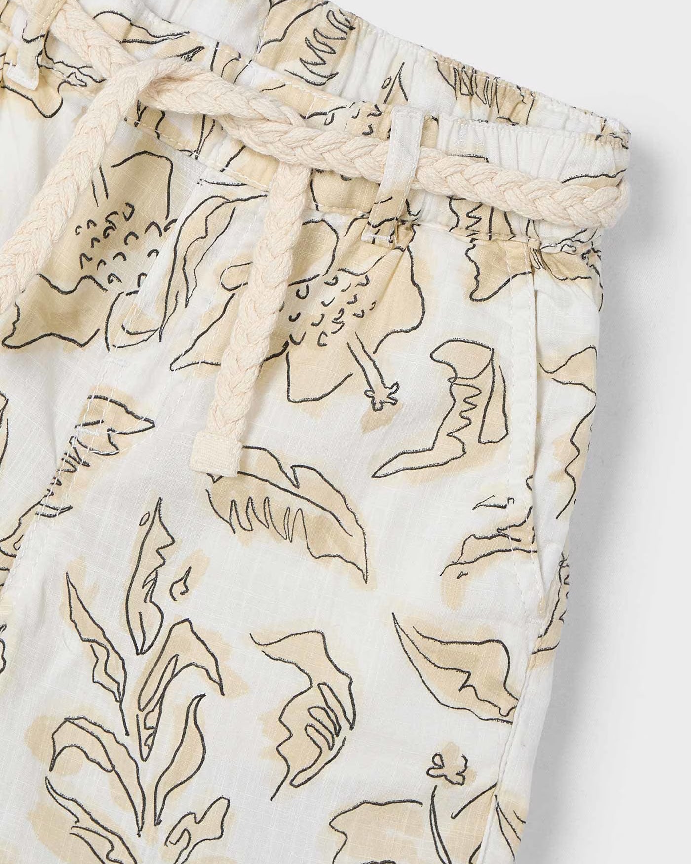 Bermuda stampato bambino Mayoral beige fantasia con cintura Mayoral Beige