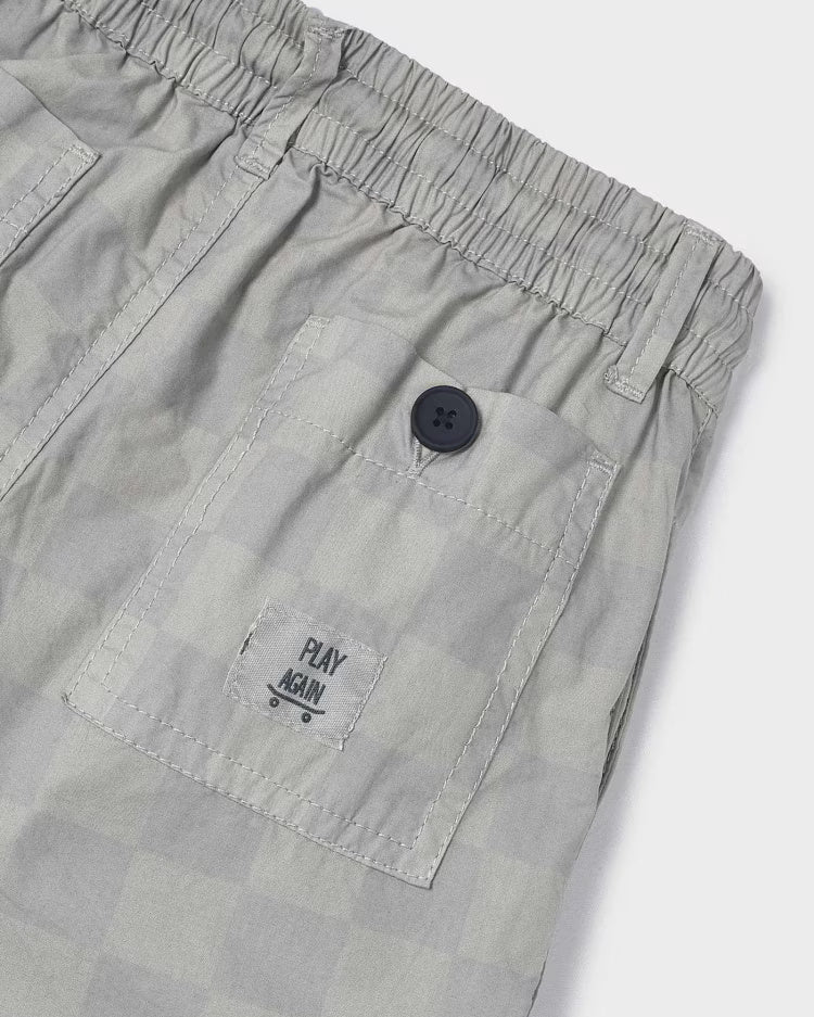 Bermuda coulisse bambino Mayoral stampa grigio scacchi Mayoral Grigio