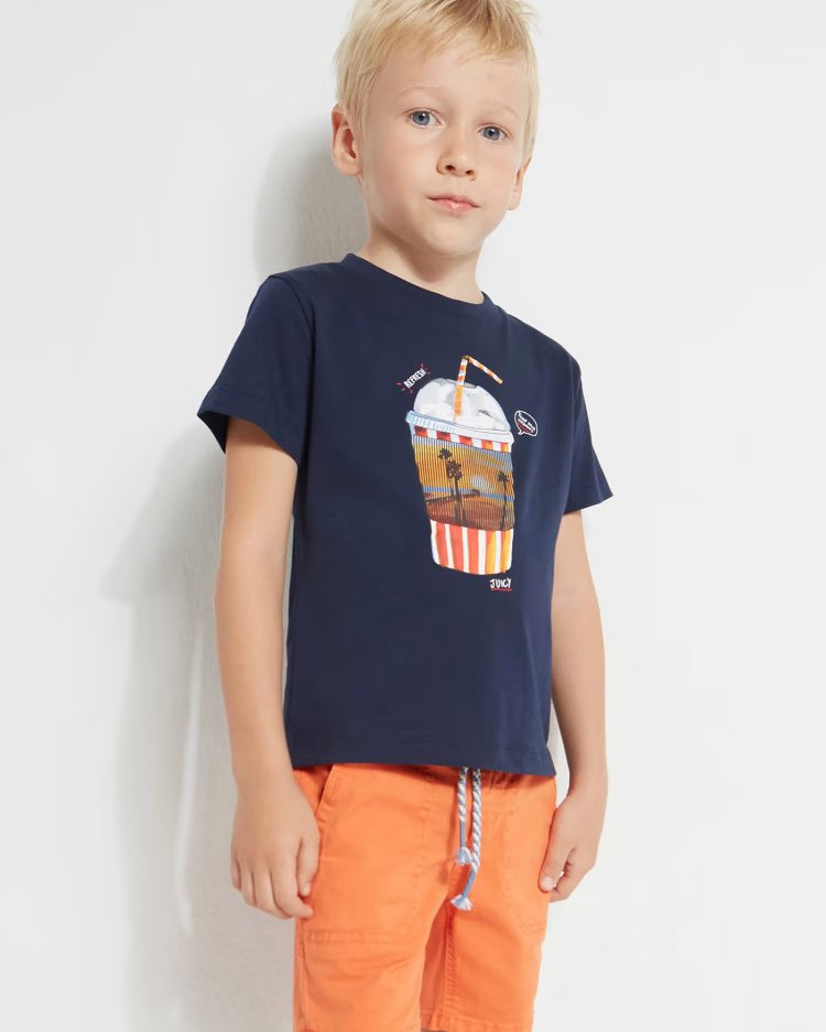 Bermuda vita regolabile cotone bambino Mayoral pompelmo - ErreGiModaBimbo