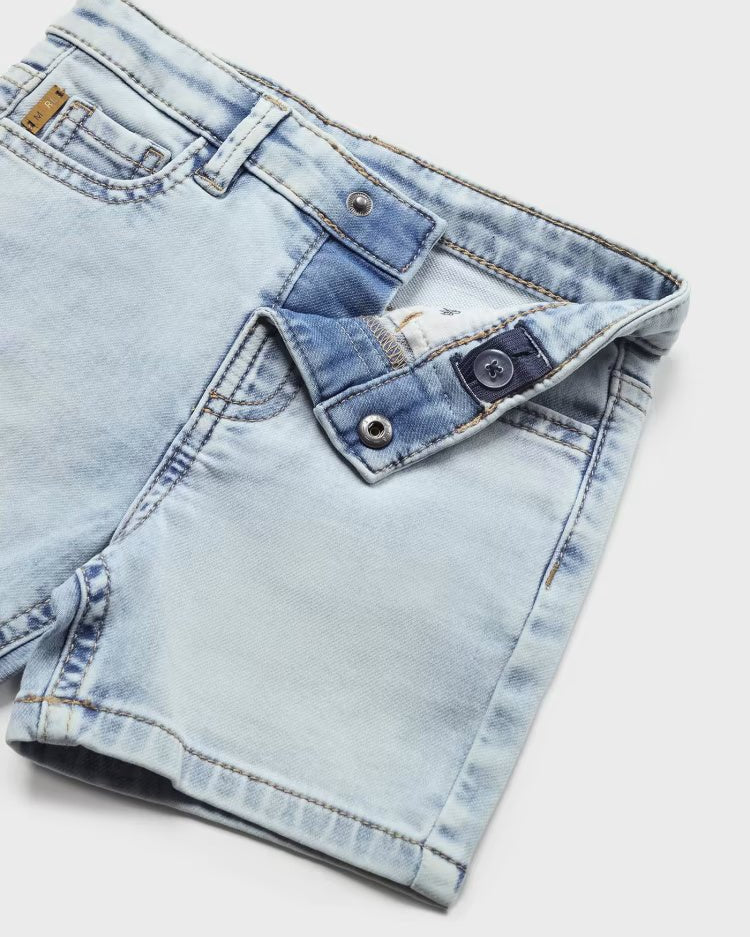 Bermuda vita regolabile cotone neonato Mayoral jeans chiaro - ErreGiModaBimbo