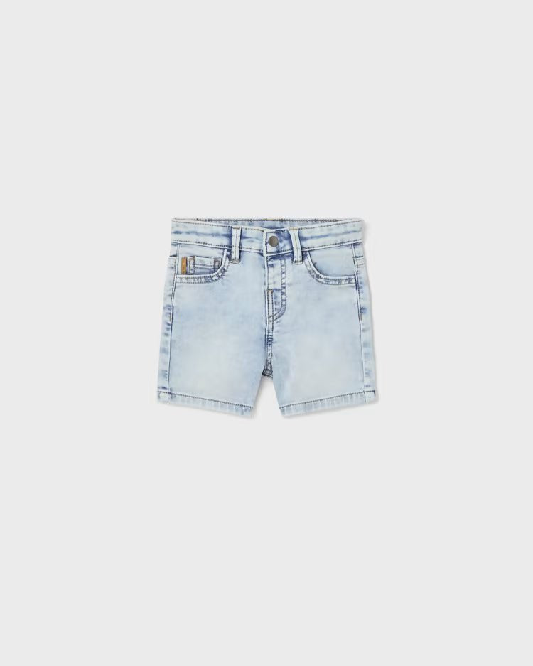 Bermuda vita regolabile cotone neonato Mayoral jeans chiaro - ErreGiModaBimbo