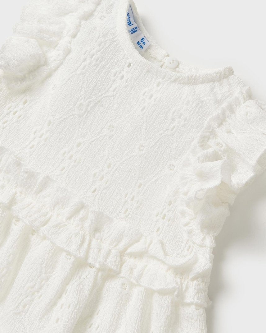Blusa combinata neoanta Mayoral bianca ricami - ErreGiModaBimbo